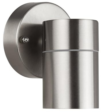 LEDKIA LIGHTING Aplique de Pared Exterior de Acero Inoxidable Satin Plateado GU10