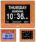CAZOKASI 3 Displays 8inch Extra Large Impaired Vision Digital Calendar Clock with Non-Abbreviated Day & Month Alarm Clock Day Clock Photo Frame Auto Dimmable