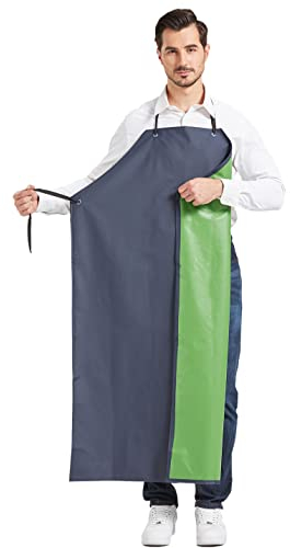 Nanxson Herren Damen wasserdicht Schürze verdicktes PVC Arbeitsschürze fleischerschürze metzgerschürze