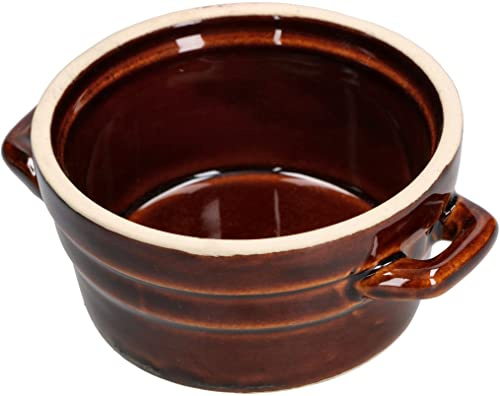 KOTARBAU® Keramikgefäß ⌀ 11 cm Steinzeugtopf Schmalztopf Servierschale Auflaufförmchen aus Steingut Runde Keramikschale Kleine Glasiert Auflaufform