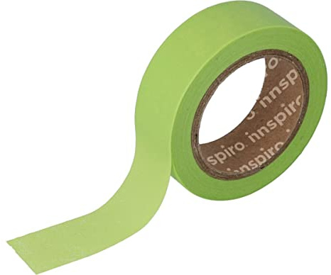 Maskeringstejp Washi grön pistage 15mm.x10m. Grundläggande Vanliga Serie