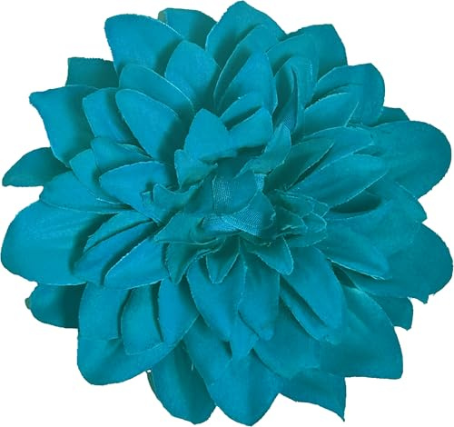 Fascinator / Fascinator / Haarschmuck, Blume, Chrysantheme, Türkis