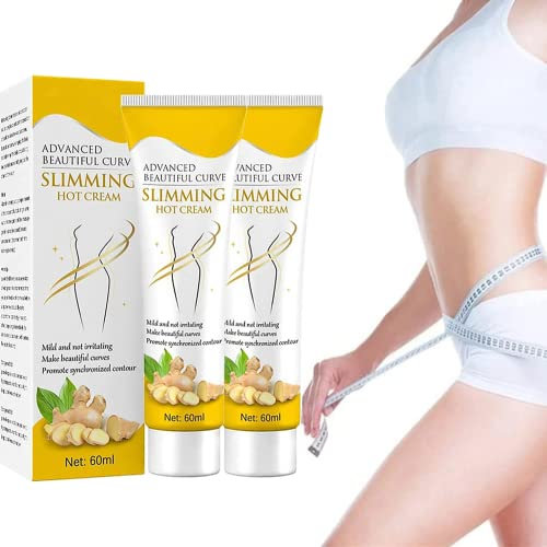 2Pz Ridurre Il Rigonfiamento Crema Calda Dimagrante Allo Zenzero,60ml Crema Brucia Grassi Allo Zenzero Anti-cellulite,Lozione Corpo Cellulite Rassodante La Pelle
