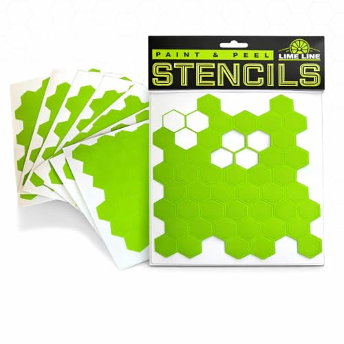 Lime LiNE Honeycomb Airbrush Stencil for Custom Paint