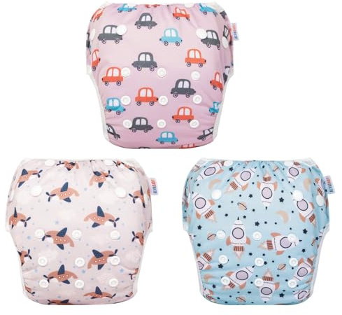 Baby Girl/Boy Swim Diapers Reusable Adjustable for Swimming Lesson