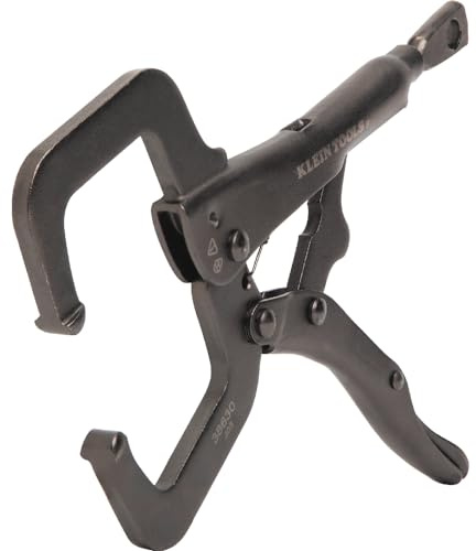 Klein Tools 38630 C-Clamp Locking Pliers with Standard Jaws, Intuitive Thumb Knob, Adjustable Clamp for Home, Shop, Woodworking, 6-Inch