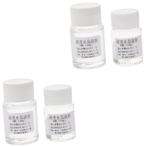 JECOMPRIS 4juegos Kit De Epóxica Transparente Adhesivo Epóxico Para Manualidades y Joyería Ab De Alta y Resistencia Al Amarillamiento