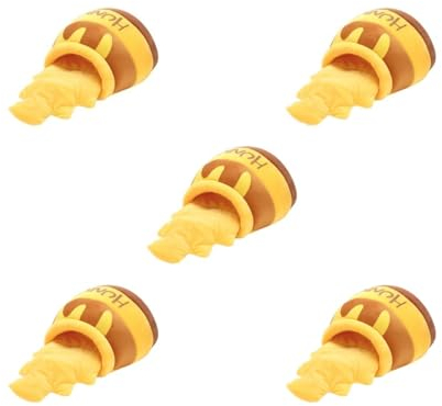 Lot de 5 lits pour chat en forme de pot de miel jaune - Pour l'automne et l'hiver - Respirant - En forme de pot - En peluche mignonne - Sac de couchage doux pour petits chats et chiens