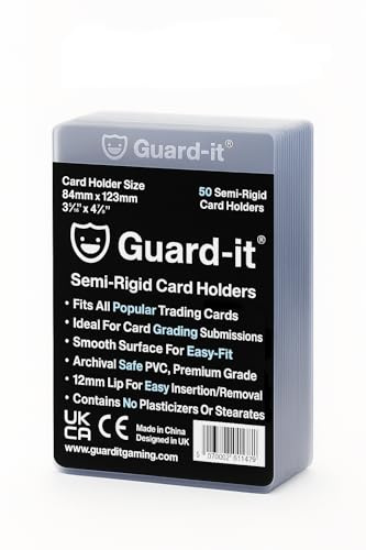 Guard-it - 50 custodie semirigidi per carte sportive e collezionabili - Consigliate per PSA, BGS, ACE, SGC e CGC