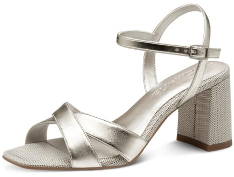 Tamaris Sandalette Damen Vegan Elegant metallic,EU 38
