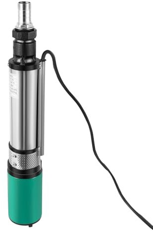 Tiefbrunnen-Tauchpumpe Solar-Wasserpumpe Bewässerung für Dörfern Häusern landwirtschaftlichen Flächen Silber 8 * 50CM 24V 320W 4500r/min