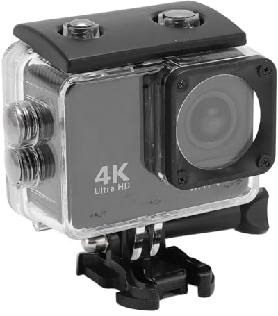 Actionkamera 4K 60FPS 24MP Unterwasserkamera, 30M Wasserdicht, 170° Ultraweitwinkel-WLAN-Camcorder mit 128G-Speicherkarte (Black)