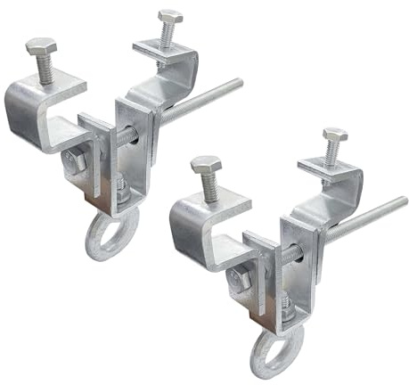 Hanured 2 Stuck Stahl-I-Träger-Aufhänger, I-Beam Aufhänger für schwere Säcke, Boxsack-Zubehör für Balken, Stahlträger Klemmen Breite Verstellbar von 6,3-19cm
