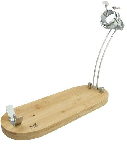 PRENDELUZ Jamonero - jamonero de bambú Plegable y Giratorio, Ideal para un Corte preciso y eficiente, fácil de almacenar y Limpiar.