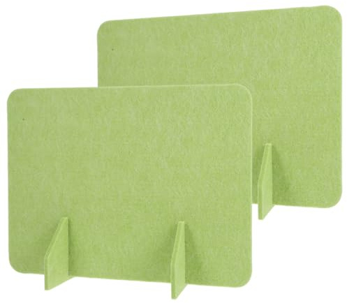 LOLIPPYY Lot de 2 séparateurs de bureau mobiles en feutre - Isolation acoustique - Panneau de confidentialité avec pieds - Léger - Réduction du bruit - Pour bureau, école et bureau à domicile