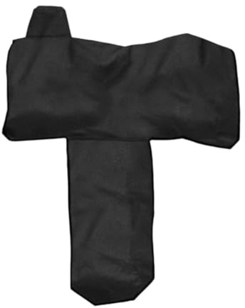 PawwJoy Tragbare Sattelschutzhülle für Westernsättel, staubdichte Abdeckung, 87 x 88 cm, Oxford-Stoff, Aufbewahrungstasche, Schwarz
