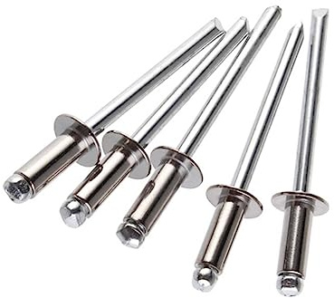 Blindnieten Großer Kopf， Packung mit 100 M5 Edelstahl-Blindnieten, Falttyp 6-30 mm(6mm)