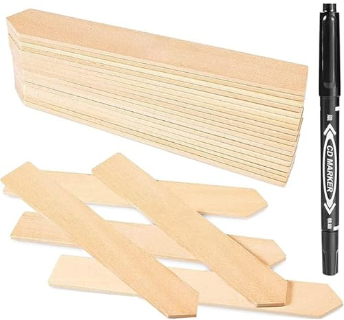 71-Teiliges Set Pflanzenschilder Zum Beschriften Inkl, Stift, Pflanzschilder Für Draussen Wetterfest, Natürliche Pflanzen Beschriftungsschilder Für Kräuter & Gemüse, Nützliches Gartenzubehör