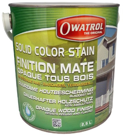 OWATROL Solid Color Stain, Wetterschutzfarbe, Acryl-Decklack, dauerhaft deckender Anstrich