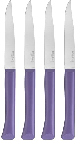Opinel Bon Appetit+, violett, 254502 Tafelmesser-Set, Stahl, blau