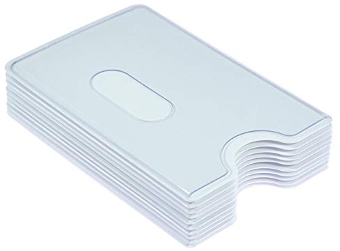 orgaexpert 6X EC Kartenhülle Stabil NEU Kreditkartenhüllen, Scheckkartenbox, Schutzhülle (Weiß - transparent)