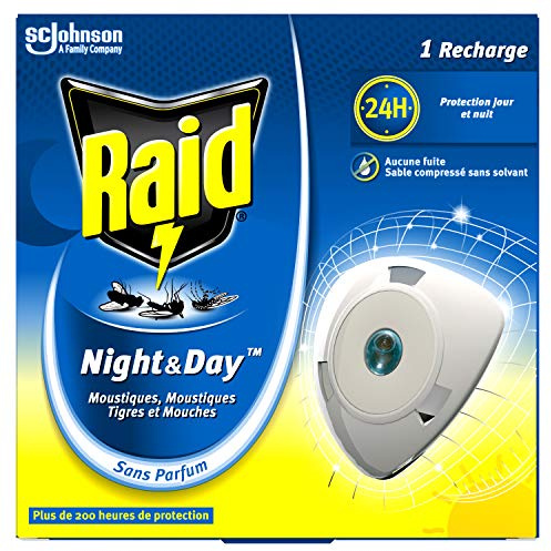 Raid Electrique Night&Day Recharge Mouches Moustiques/Tigres 240 Heures - Lot de 3