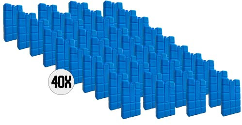DULA Kühlelemente - Blau - 40 Stück - 400 Gramm - 16x9x3,2cm