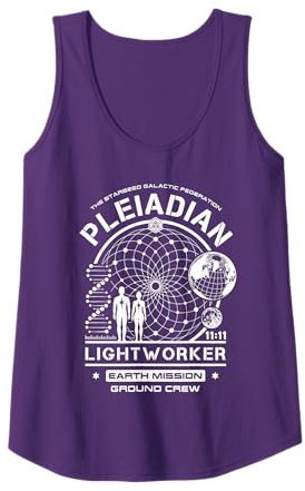 Pleiadian Lightworker Starseed Earth Mission Crew Tank Top