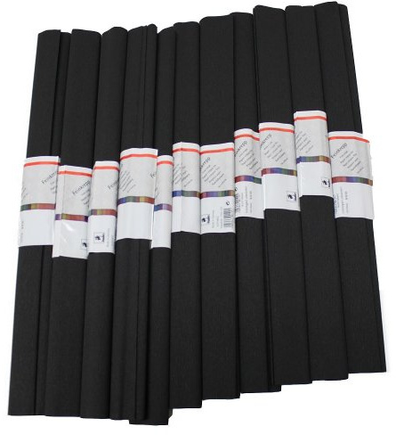 Unbekannt 10 Rollen einfarbiges Deko - Krepppapier, 250x50cm