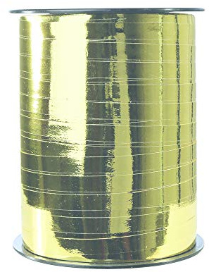 Clairefontaine 602075C - Une bobine de Ruban Bolduc Métallisé - 250mx7mm - Or - Ruban décoratif cadeau, DIY, Emballage Cadeau