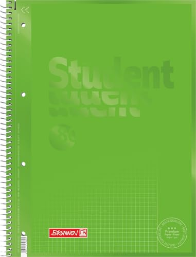 BRUNNEN Collegeblock Premium Student Colour Code | A4, Lineatur 26, 80 Blatt, kiwi