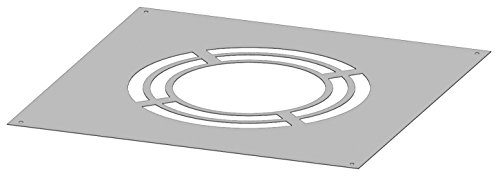Deckenblende für Hinterlüftung, einteilig 0° für doppelwandige Schornsteine DW; Ø 250mm Innendurchmesser, Edelstahl