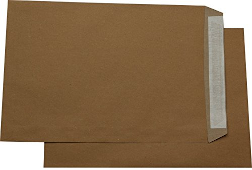 400 St. Versandtaschen Briefumschläge C4 braun haftklebend ohne Fenster 229x324 mm HK