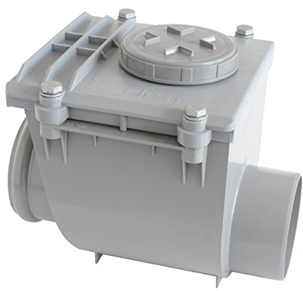 First Plast nro110g Rückstauklappe aus PVC mit O-Ring, grau, Durchmesser 110 mm