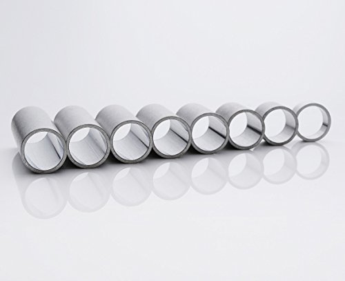 Aluminium Abstandshülsen, Distanzhülsen – ohne Innengewinde, M10 Schrauben beweglich durchsteckbar – 12 x 10 x 1 mm (Außen x Innen x Wandstärke) – 10 Stück, Länge 5 mm