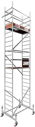 ALTEC Rollfix 1.0 700 | 7m AH | Rollen (Ø150mm) | Standardtraverse | Made in Germany | TÜV | belastbar 200kg/m² | Alu | Norm - DIN EN 1004-1 | Baugerüst | Fahrgerüst