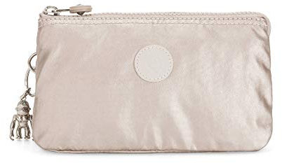Kipling Damen Creativity Große Metall-Tasche, Metallic Glow, Einheitsgröße, Creativity Große Tasche, vielseitiges Kosmetik-Set, leichtes Nylon, Reise-Organizer