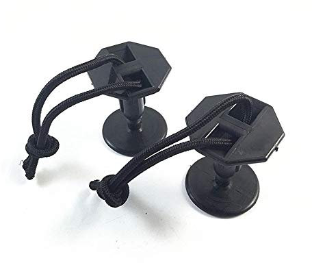 Surfbrett Leine 6 PCS Feste Kunststoff Bodyboard Surfbrett Leine Stecker Bodyboard-Stecker mit Schnur-Schnur-Zubehör Schwarz Surfbrettwachs