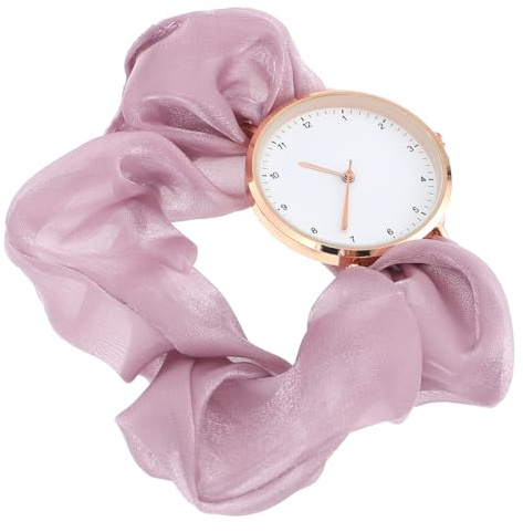 Hemobllo Student Quartz Watch for Women Fashionable Analog Wrist Watch with Elastic Ribbon Band Comfortable Casual Ladies for Daily Wear