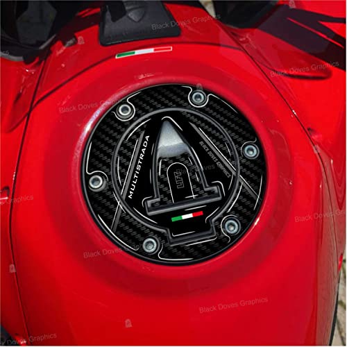 3D-Aufkleber kompatibel mit Tankdeckel Ducati Multistrada 950 1200 1260 S V2