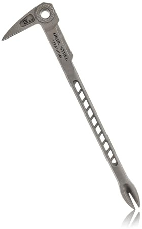 Real Steel 12 Titanium Nail Puller Double Ended Cats Paw Pry Bar Crowbar Construction 0694