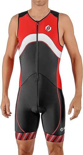 SLS3 Combinaison de Triathlon pour Homme - Kit de Qualité Supérieure - Sans Manches - Séchage Rapide - Avec Grande Poche Arrière