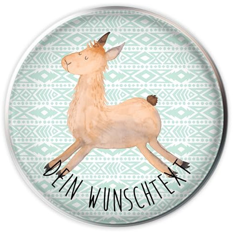 Mr. & Mrs. Panda Waschbecken Abfluss Lama Springen - Personalisierte Geschenke, Fröhlich, Guten Morgen, Abitur, Stopfen, Wunschtext, Lamas, Stöpsel, Personalisierung, Selbst Gestalten, Start