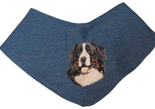 ☆ Halstuch ☆Hundehalstuch☆ Hund ☆Druckknopf ☆ Alle Hunde Größen ☆ Handmade ☆Motiv Stickerei (XS)