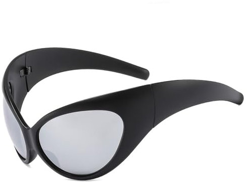 WNCKSQ Gafas De Sol Deportivas Gafas De Sol De Tendencia para Mujeres para Hombres Gadgets De Sombras Retro, C2 Negro Plata,j
