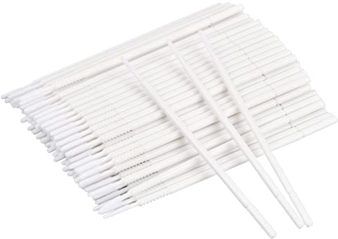 100 Stück Micro Applikatoren, Einweg Wimpernverlängerung Pinsel, wimpernpinsel, Make-up Reinigungsstäbchen Applikator, Wimpernlifting Zubehör für Makeup (Weiß)