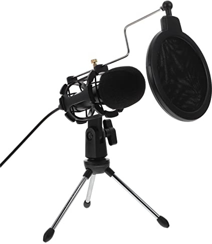 TINEASUR 1set Microfono Condensatore Per Laptop Microfono Da Gaming e Podcasting Design Compatto e Cattura Suoni Chiari Statico