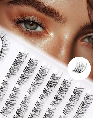 Wimpern Cat Eye Cluster Lashes Wimpern Extensions Lash Clusters Mixed 8-13mm Lashes Extensions D Curl Eyelashes Vorgefertigte Linke Und Rechte Siligli DIY 8 Paar