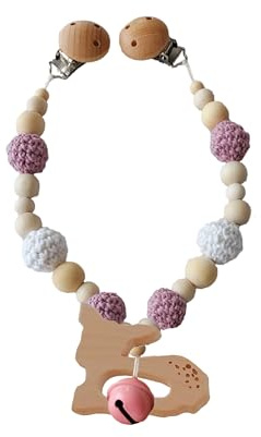 Generisch Kinderwagenkette Holz (Lila, Weiß, REH)