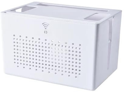 Caja De Almacenamiento Para Router Caja de almacenamiento for enrutador Wifi, organizador de cables for enchufe de escritorio, decodificador de TV, regleta de alimentación, caja de acabado oculta Para